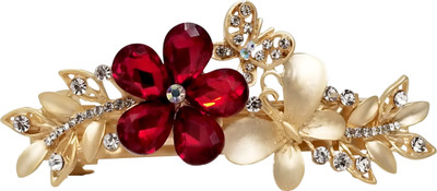 

Evolution Hair Accessories Fancy Blossom Butterfly,Golden Red Wedding Party Hair Pin, Lock Pin, for Women/Girls Hair Pin(Multicolor)