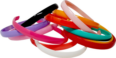 

Evolution Hair Band Combo Of Rainbow Colors,Large, For wavy Hair, Hair Band, School Time , Dailyuse, Head Band, for Women/Girls (Pack of 12) Hair Band(Multicolor)