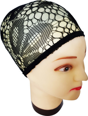 

Majik Wig Caps - Meshed Stretchable Fabric (Black) Hair Tattoo/Sticker(Black)