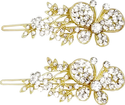 

Evolution Hair Accessories Designer Butterfly Dimond, Wedding Party Hair Pin, Slider Lock Pin, for Women/Girls ( Pack of 2 ) Hair Pin(Multicolor)