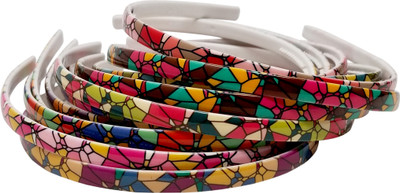 

Evolution Hair Band Multicolored Spiderweb Colored Print Hair Band, Head Band, for Women/Girls (Pack of 12) Hair Band(Multicolor)