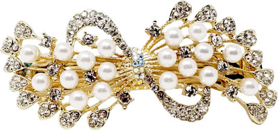 

Evolution Hair Accessories Golden Pearl Dazzle Fancy Wedding Party Hair Pin, Chimta Pin, Lock Pin for Women/Girls Hair Pin(Multicolor)