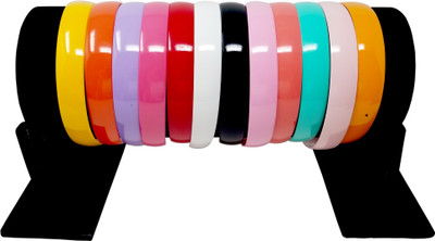 

Evolution Hair Band Combo Of Rainbow Colors,XL, For volume, Curly Hair, Hair Band, School Time , Dailyuse, Head Band, for Women/Girls (Pack of 12) Hair Band(Multicolor)