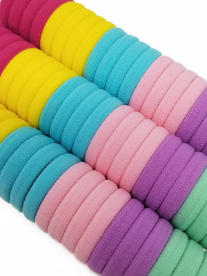 

Evolution multicolor soft fabric rubberband small size (Pack of 132) Rubber Band(Multicolor)
