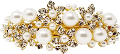 

Evolution Hair Accessories Golden Pearl Crystal Fancy Wedding Party Hair Pin, Chimta Pin, Lock Pin for Women/Girls Hair Pin(Multicolor)
