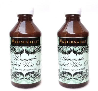 

KRISHNAJEET Herbal Hair Oil Pack of 2x200 ml Hair Oil(400 ml)