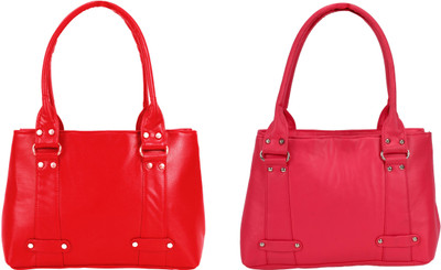 

Lady bar Shoulder Bag(Red, Pink), Pink;red