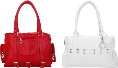 

Lady bar Shoulder Bag(Red, White)