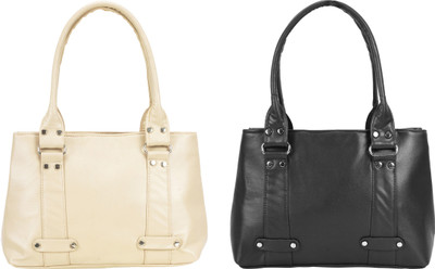 

Lady bar Shoulder Bag(Beige, Black)