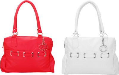 

Lady bar Shoulder Bag(Red, White)