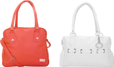 

Lady bar Shoulder Bag(Pink, White)