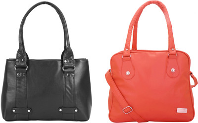 

Lady bar Shoulder Bag(Black, Pink)