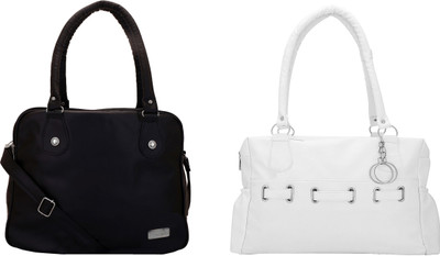 

Lady bar Shoulder Bag(Black, White)