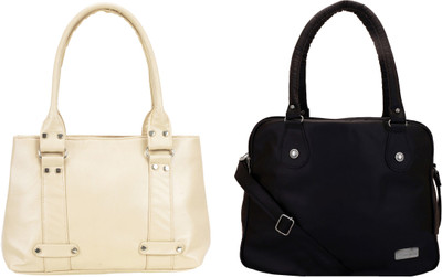 

Lady bar Shoulder Bag(Beige, Black)