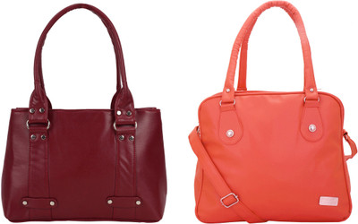 

Lady bar Shoulder Bag(Maroon, Pink)