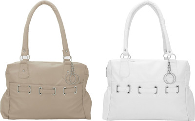 

Lady bar Shoulder Bag(Grey, White)