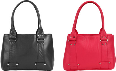 

Lady bar Shoulder Bag(Black, Pink)
