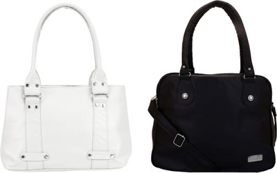 

Lady bar Shoulder Bag(White, Black), Black;white