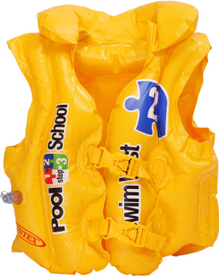 

Geckos Kids Swimming Jacket Vest( Yellow) Inflatable Pool Accessory(Multicolor)