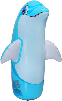 

Geckos Kids Cartoon Inflatable Punching Bag-Dolphin Inflatable Bouncer(Multicolor)