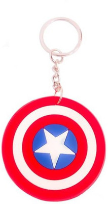 

Pin to Pen Captian America Shield Rubber Keychain Key Chain