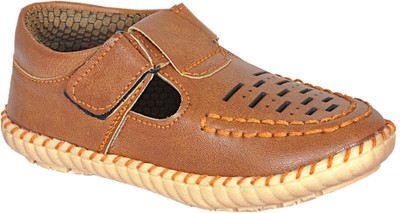 

Leon Boys Velcro Strappy Sandals(Brown