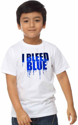 BonOrganik Boys Printed Cotton Blend T Shirt(White, Pack of 1)