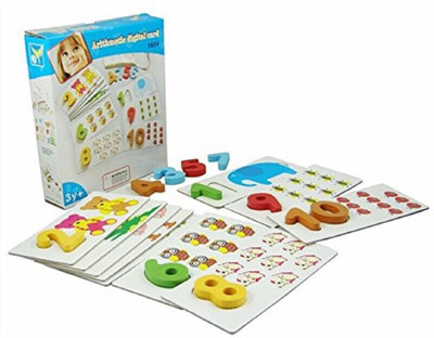 

Sanyal Arithmetic Digital Card Pairing Number And Animal Puzzle Digital Wooden Card Game(Multicolor)