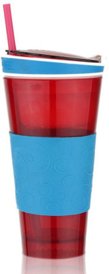 

Infinxt Snackeez Cup All-In-One, Snack And Easy Go Any where Snacking Solution(1 Pcs) Plastic Mug(300 ml), Multicolor