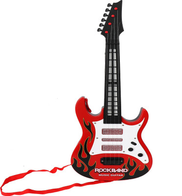 

Anvi ANG Rock Band Musical Plastic Guitar For Kids(Multicolor)