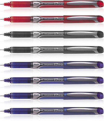 PILOT Hi-Tecpoint V7 Roller Ball Pen(Pack of 8)