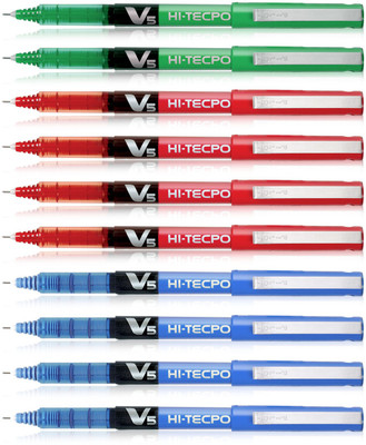 PILOT Hi-tecpoint V5 Roller Ball Pen(Pack of 10)