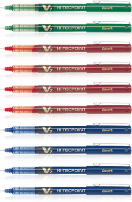 Pilot Hi-Tecpoint V7 Roller Ball Pen(Pack of 10)