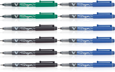 Pilot V Sign Roller Ball Pen(Pack of 12)