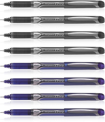 PILOT Hi-Tecpoint V7 Roller Ball Pen(Pack of 8)
