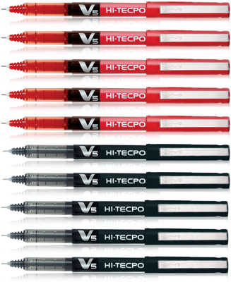 PILOT Hi-tecpoint V5 Roller Ball Pen(Pack of 10)