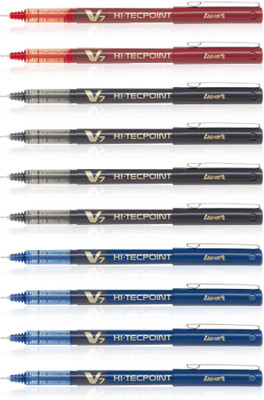 PILOT Hi-Tecpoint V7 Roller Ball Pen(Pack of 10)