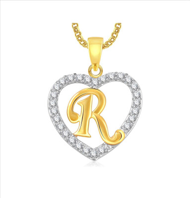 81% OFF on MYKI Marvellous Alphabet 'R' Letter Heart Locket With