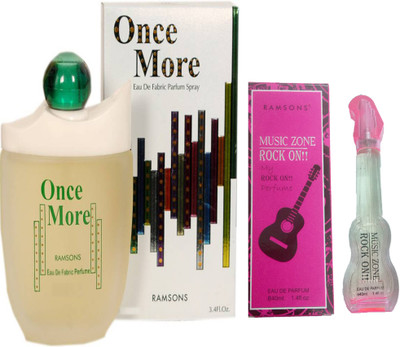 

RAMSONS ONCE MORE PERFUME 100 ML+ MUSIC ZONE ROCK ON PERFUME 40 ML Eau de Parfum - 140 ml(For Men & Women)