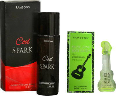 

RAMSONS COOL SPARK PERFUME 100 ML+MUSIC ZONE ROCK HARD PERFUME 40 ML Eau de Parfum - 100 ml(For Men)