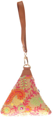 

Aliado Cloth/Textile/Fabric Embroidered Beige & Multi Potli Bag Pouch(Beige)