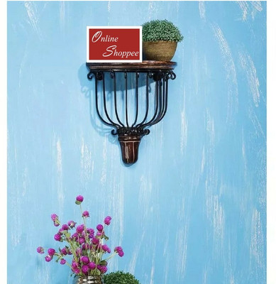 

Onlineshoppee D-Shape Wooden Wall Shelf(Number of Shelves - 1, Brown)