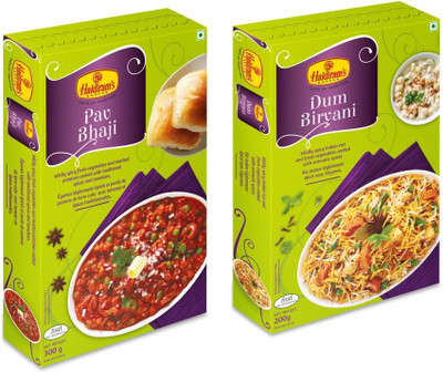 

Haldiram's Pav Bhaji and Dum Biryani (Combo Pack) 500 g