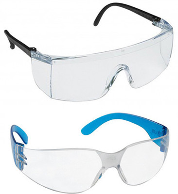 

Vezual 3M 1709 IN (1 Pcs) with Hard Coated Lens Safety Eye Wear & Clear (1 Pcs) Scratch Ressistant / UV Protected Power Tool, Laboratory, Wood-working Safety Goggle(Free-size)