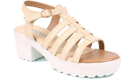 

Foot Wagon Women Beige Heels