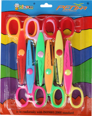 

Kabeer Art zigzag_scissor Scissors(Set of 06, multicolors)