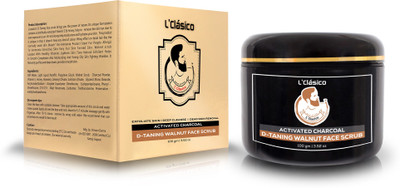 

L'Clasico Activated Charcoal D-Taning Walnut Face Scrub(100 g)