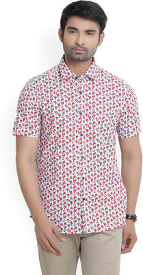 Blackberrys Men Floral Print Casual Red, White Shirt