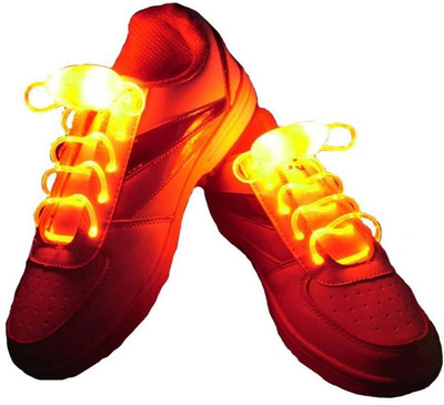 

DERMEIDA ™ LED Colorful Battery Powered Lighting the Night Shoestring Led Shoelaces Light Up Shoe Laces for Adults Cool Shoelaces Shoe Lace(Orange Set of 2)