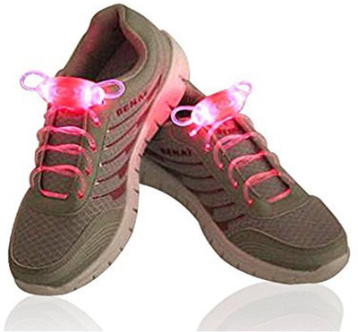 

DERMEIDA ™ Lights Flashing Multicolor Shoe Lace Shoe Lace(Pink Set of 2)